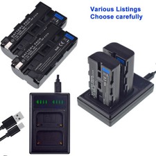 Battery /Dual USB Charger for Sony NP-F550 NP-F570 NP-F330 Sony BC-VM50 BC-V615