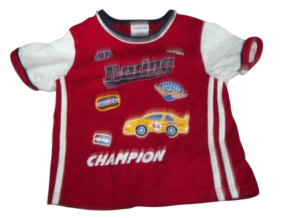 * Top de carreras y pantalones deportivos azul marino y rojo para niños talla 24 meses Foto 2 de 3