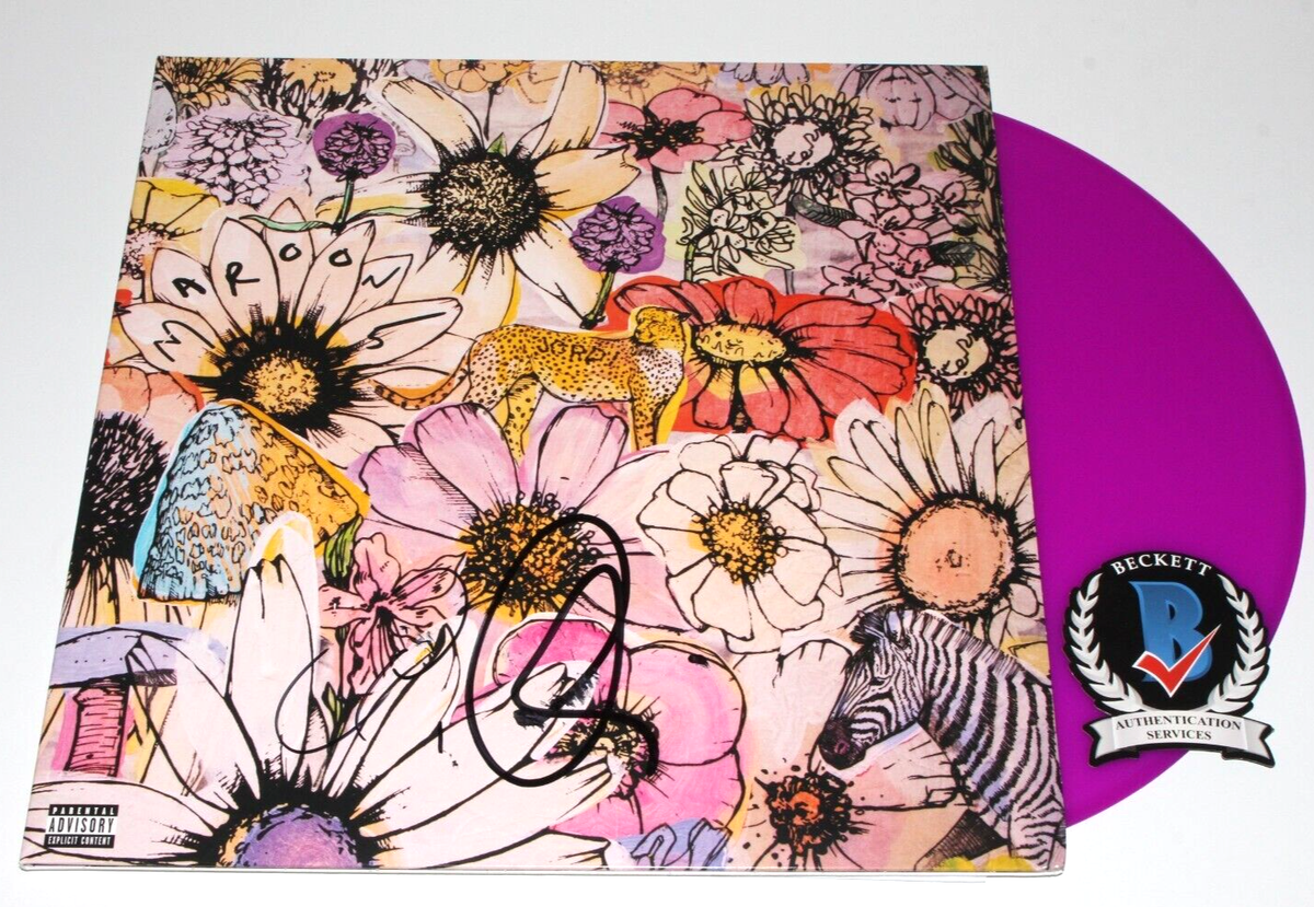 ADAM LEVINE MAROON 5 SIGNED 'JORDI' ALBUM PURPLE VINYL RECORD
