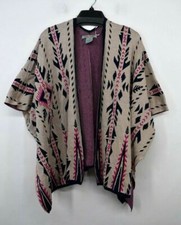 Flying Tomato Women Short Sleeve Shawl Side Slit Knit Open Front Cardigan S