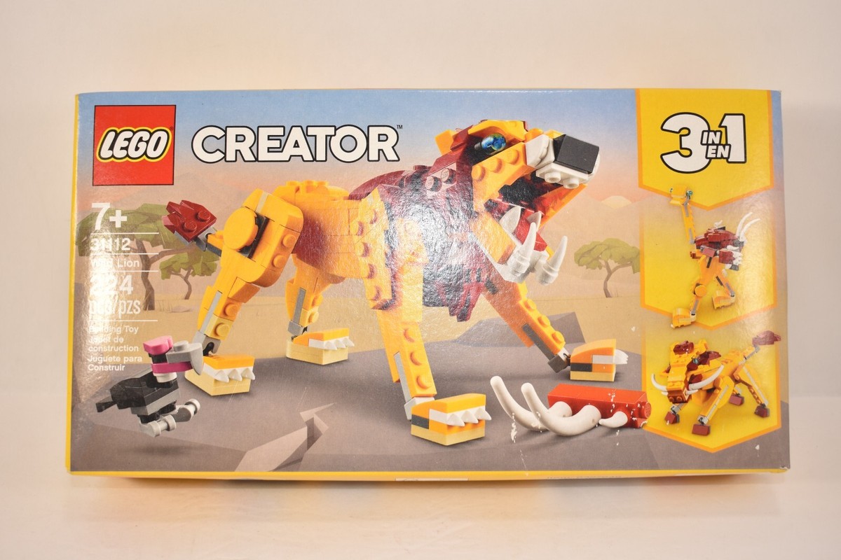 LEGO CREATOR 31112 IN WILD LION BUILDING SET KIT 224PCS NEW SEALED