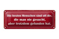 Blechschild Spruch 27X10Cm Die Besten Menschen Sind Oft Die Deko Schild Tin Sign