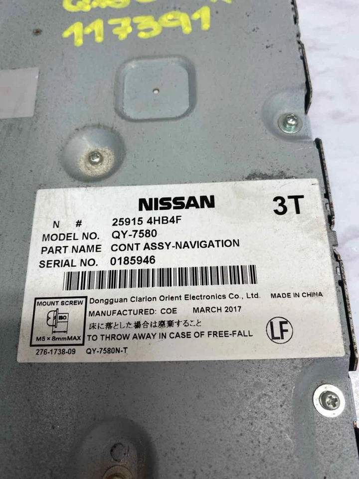 Infiniti QX60 driver assist 2017 navigation control module unit OEM 259154HB4F - Imagem 3 de 4