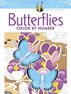 Creative Haven Butterflies Color by Number Coloring Boo - Paperback NEW Jan Sova