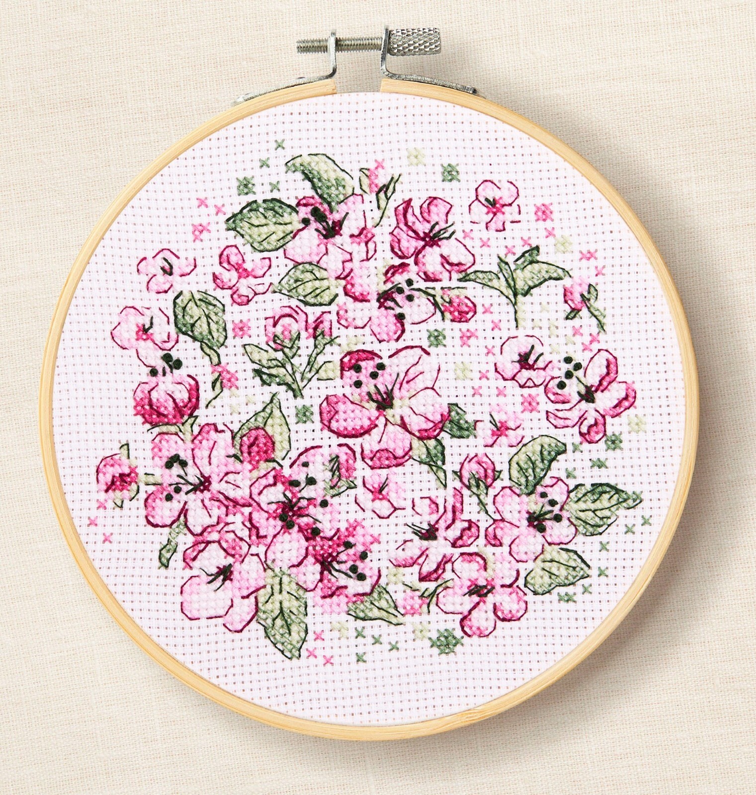 DMC BK412 Cherry Blossom Counted Cross Stitch Kit by  Anna Matvieieva