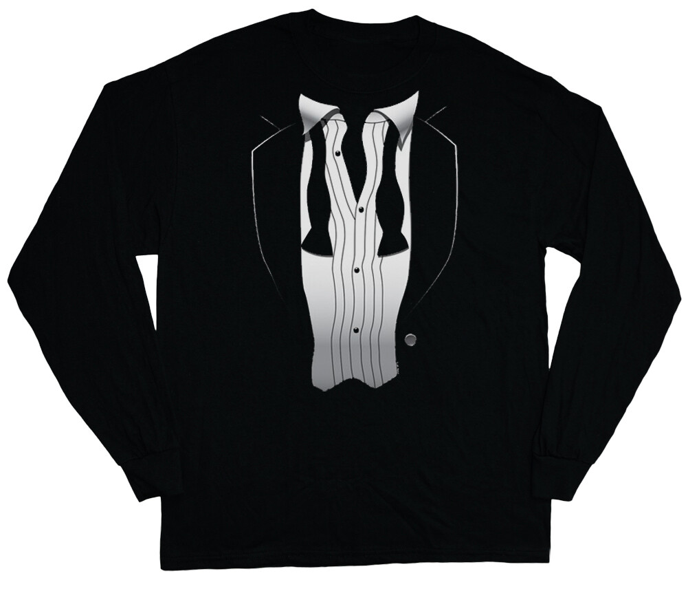 Tuxedo T-shirt Men's Graphic Tee Long Sleeve Shirts Bachelor Party Wedding Groom