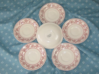 Laura Ashley Johnson Brothers ENGLAND Petite Fleur 1985 ROT Untertasse