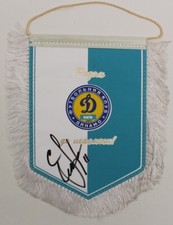 Official Pennant Signed Serhiy Rebrov Dynamo Kyiv, Tottenham, West Ham & Ukraine