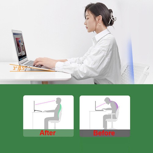 Laptop Stand for Desk Computer Keyboard Stand Riser Aluminum Laptop Sta*h* - Afbeelding 12 van 15
