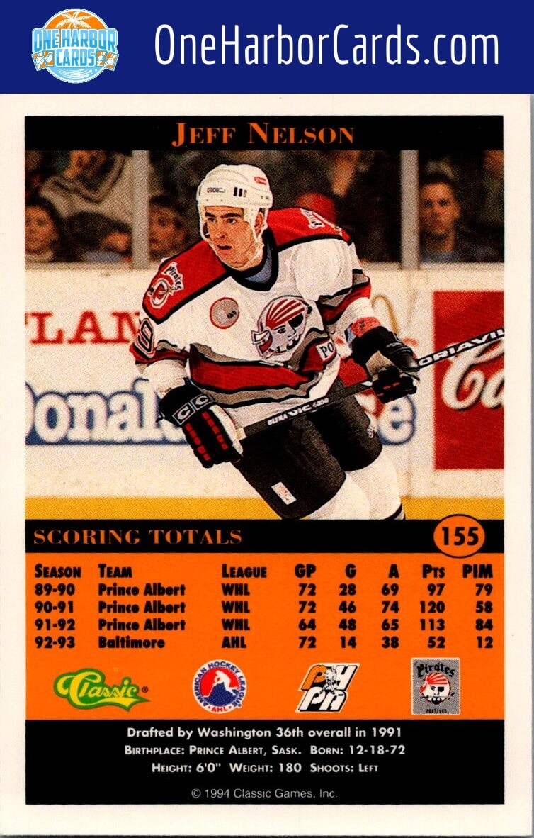 1994 Classic Pro Prospects Portland Pirates Hockey Card #155 Jeff