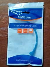 INTELLINET 6inch CAT5e UTP Ethernet RJ45 Full 8-Wire Patch Cable Blue - NEW 