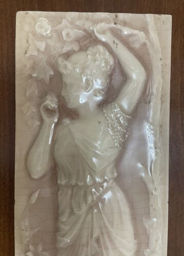 Pair Nineteenth Century Mintons Majolica Fireplace Tiles - Picture 9 of 17
