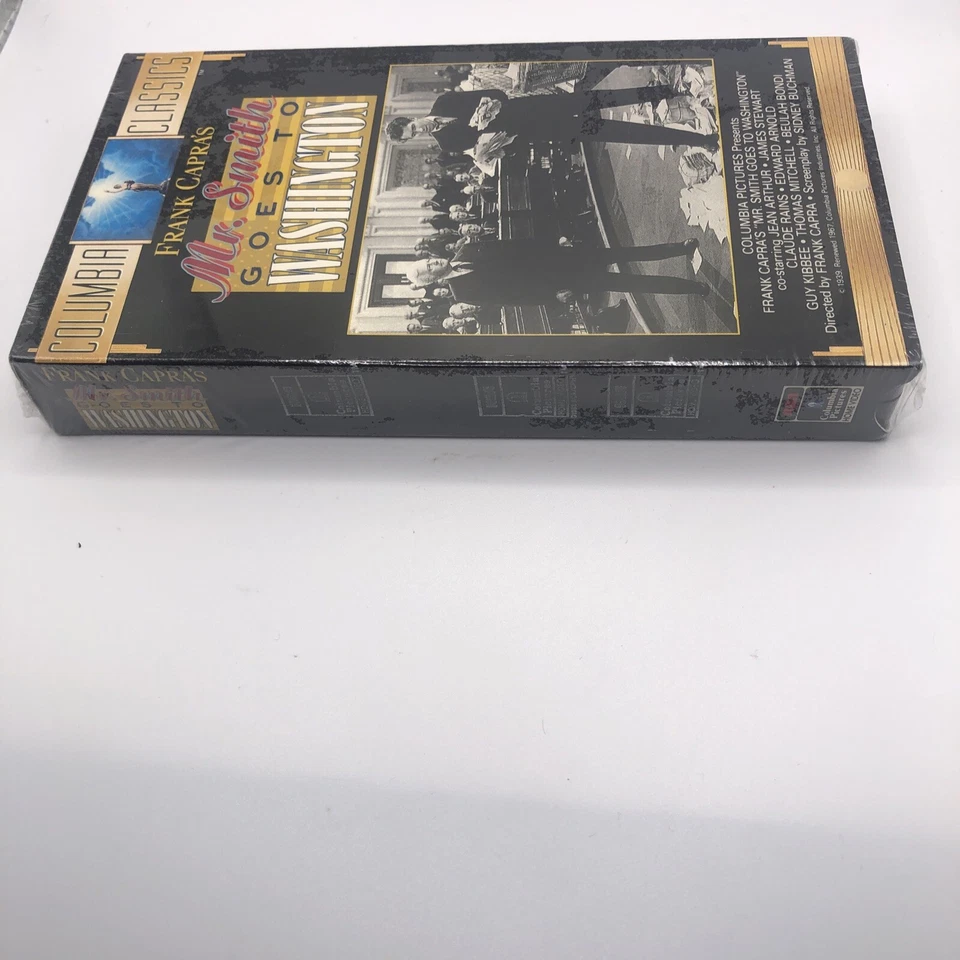 Mr Smith Goes to Washington (VHS 1989) Columbia Classics James Stewart SEALED Foto 4 de 4