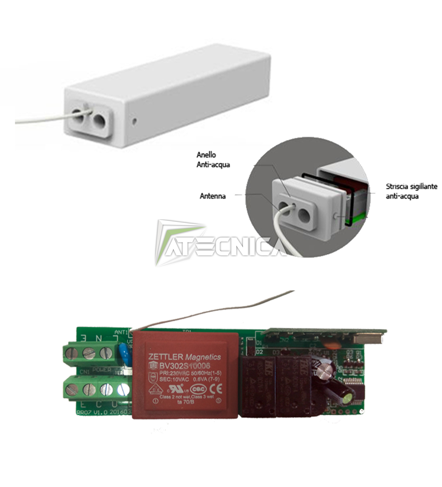 Centrale ATECNICA MX5 Centralina Ricevente 500W per Tapparelle e Tende
