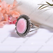 Pink Opal Ring 925 Sterling Silver Ring Handmade Ring Natural Gemstone Jewelry