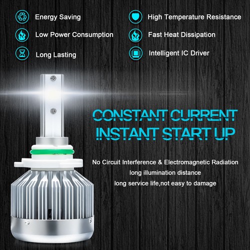 9145 9140 H10 LED Fog Driving Light Bulb Lamps Super White 6000LM 6000K COB 2X - Picture 3 of 12