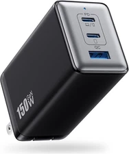 150W USB C Charger Block,GaN III Compact Foldable Wall Charger 3 Port Fast Ch...