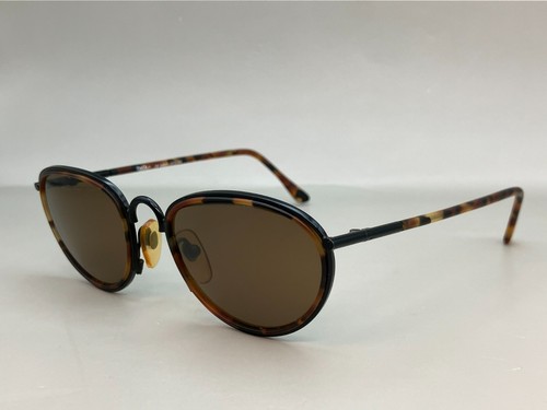 Mossho Sunglasses "De Niro" 003 Made in Italy Round Black Tortoise - Picture 8 of 15