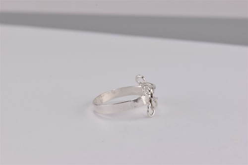 Anillo de plata esterlina con nudo de amor abierto con bucle de banda 925 talla: 6,5 - Imagen 3 de 7