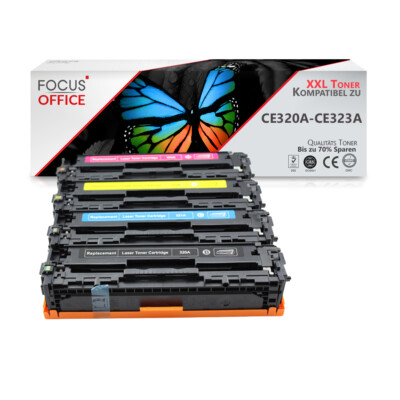 4 Toner für HP Laserjet Pro CP1525 N CP1525NW CM1415 FN CM1415FNW CE320A-23 128A