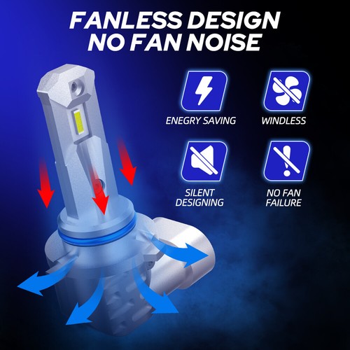New DC9-18V HB3/9005 LED Fog Lamp DRL Bulbs 6000K White Light Canbus 50,000 hrs - Picture 2 of 7