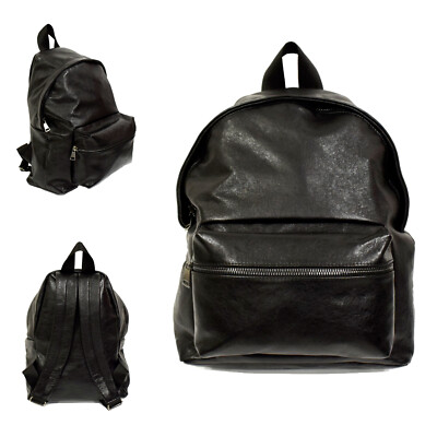 Herren Rucksack Echtleder Schwarz Rucksack Große Tasche Arbeit Reise VIETRI LEATHER