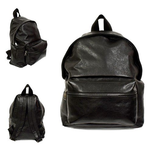 Zaino Uomo Vera Pelle Nero Zainetto Grande Borsa Lavoro Viaggio VIETRI  LEATHER | eBay