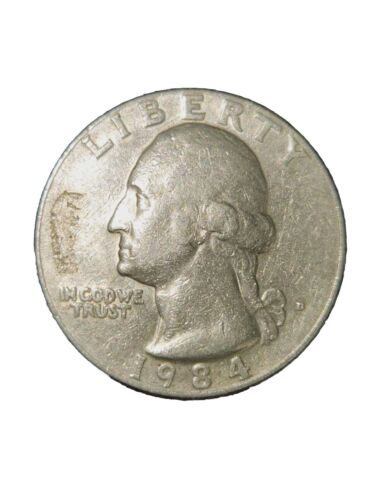 1984 D Qaurter With LAMINATION ERROR On Obverse.  Estimated AU Condition. - Picture 1 of 3