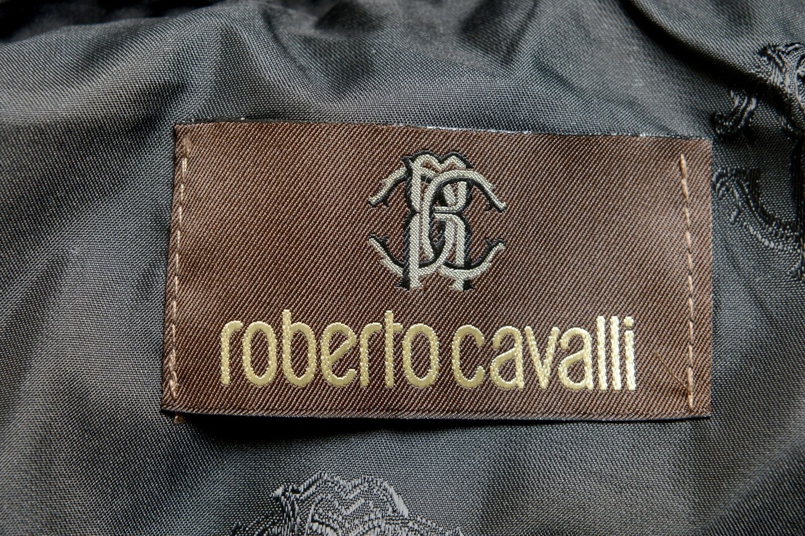 Roberto Cavalli Men's Down Black Full Zip Hooded Parka Jacket | eBay