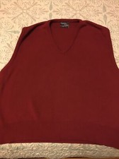 Cypress Links Men's Size LARGE Pullover Sweater V-neck Vest Cotton Red Classic