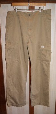 Vintage Men s Levi's Loose Straight Cargo Pants Size 36/34 Tan Khaki