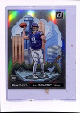 2024 Panini Donruss J.J. McCarthy Silver Prizm Oversized Downtown RC #11