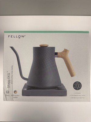Fellow Stagg EKG Electric Kettle, Slate Grey/Maple