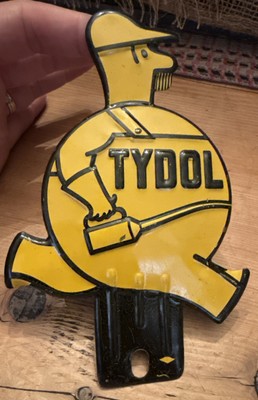 VINTAGE ORIGINAL TYDOL LICENSE PLATE TOPPER