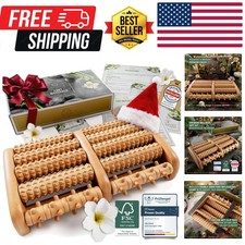 Foot Roller Massager Plantar Fasciitis Pain Relief - Wooden Under Desk Feet M...