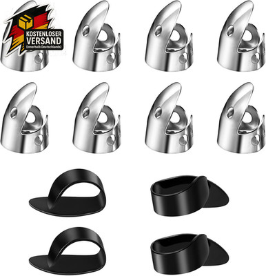 Einstellbares Gitarren Fingerpicks Set für Gitarre Bass Banjo Harfe