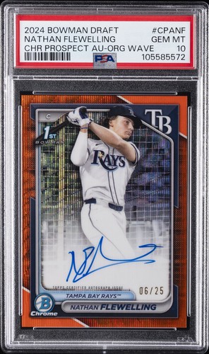 2024 BOWMAN DRAFT CHROME PROSPECT AUTO #CPANF NATHAN FLEWELLING 6/25 PSA 10