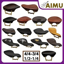 Violin Chinrest With Bracket screw, 4/4 to 1/4 Ebony rosewood Violin Chin Rest