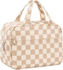 Makeup Bag for Women Cosmetic Bag Large Make up Organizer Travel Toiletry Bags W