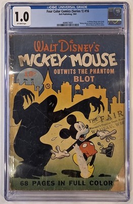 Four Color Comics #16 CGC 1.0 *1st Mickey Mouse Comic Book* Dell 1941 Scarce HTF