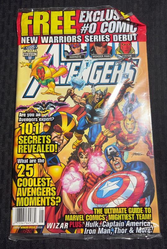 1999 AVENGERS Wizard Special #1 SEALED w/ New Warriors #0 Comic Insert