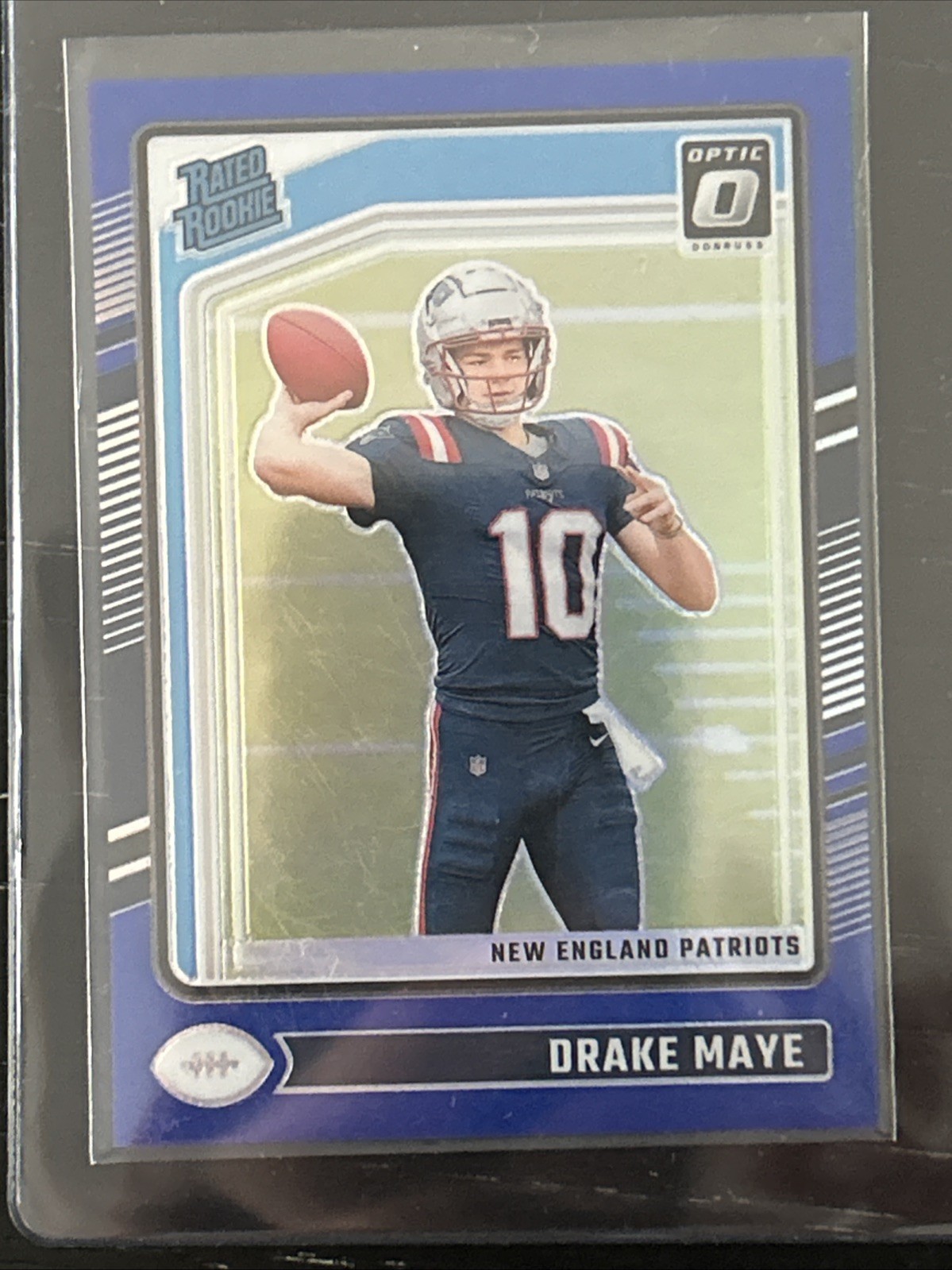 Drake Maye 2024 Panini Donruss Optic - Rated Rookie #229 Blue Prizm /199 (RC)