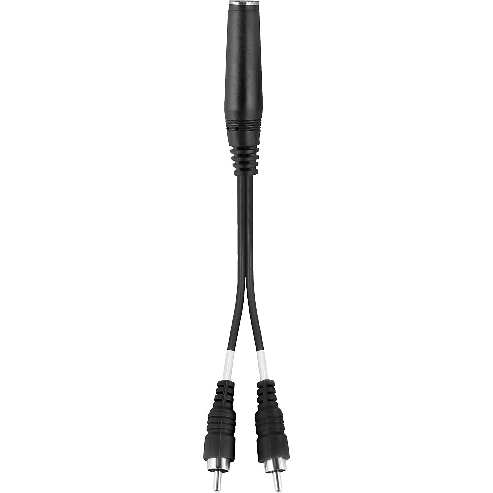 Y-образный адаптер Livewire Essential 1/4 TS для подключения к разъему RCA Black 6 дюймов.