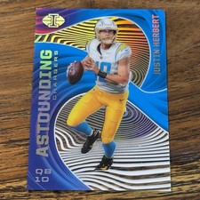 Justin Herbert 2020 Panini Illusions BLUE /299 Astounding Rookie Card #A3 EX-NM