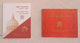 2x2 Euro Vaticano 2025 Sede Vacante marconi 2025