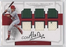 2017 Panini National Treasures Six Swatch Signatures /99 Aledmys Diaz Auto