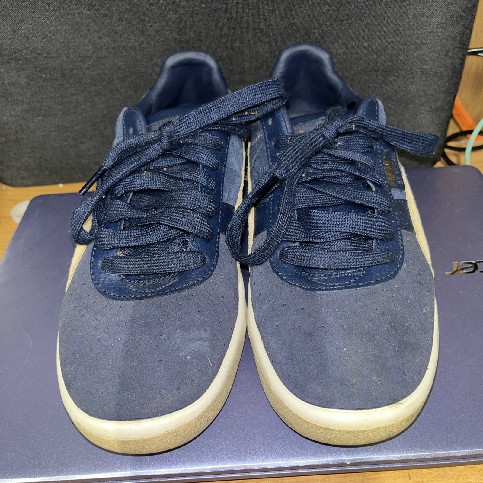 Scarpe sneakers uomo Puma blu casual taglia 8