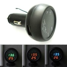 3in1 Digital Voltmeter Thermometer 1224v Cigarette Lighter Usb Car Charger 3in1 Digital Voltmeter Thermometer 1224v Cigarette Lighter Usb Car Charger
