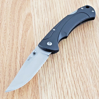 Case XX TecX TL-1 Lock Folding Knife 3.5'' Stainless Steel Blade Black ABS Handle