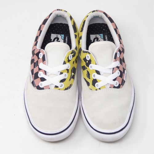 Vans Era ComfyCush Checkerboard Leopard Sneakers Pink Yellow Beige Womens 6 - Picture 3 of 9